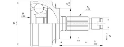 Шарнирный комплект (OPEN PARTS: CVJ5606.10)