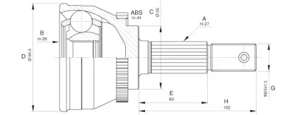 Шарнирный комплект (OPEN PARTS: CVJ5611.10)