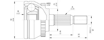 Шарнирный комплект (OPEN PARTS: CVJ5612.10)