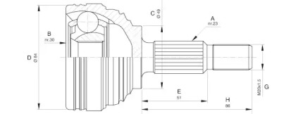 Шарнирный комплект (OPEN PARTS: CVJ5613.10)