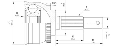 Шарнирный комплект (OPEN PARTS: CVJ5614.10)