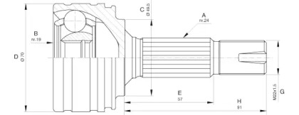 Шарнирный комплект (OPEN PARTS: CVJ5616.10)