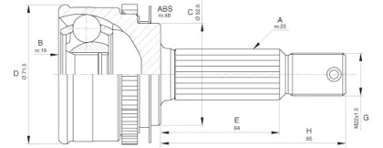 Шарнирный комплект (OPEN PARTS: CVJ5618.10)