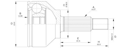 Шарнирный комплект (OPEN PARTS: CVJ5620.10)