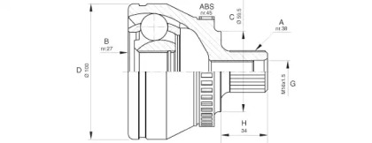 Шарнирный комплект (OPEN PARTS: CVJ5621.10)