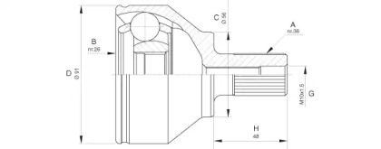 Шарнирный комплект (OPEN PARTS: CVJ5623.10)