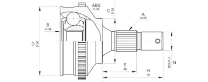 Шарнирный комплект (OPEN PARTS: CVJ5625.10)