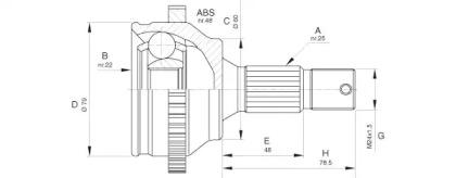 Шарнирный комплект (OPEN PARTS: CVJ5626.10)