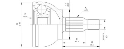 Шарнирный комплект (OPEN PARTS: CVJ5628.10)