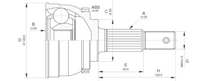 Шарнирный комплект (OPEN PARTS: CVJ5629.10)