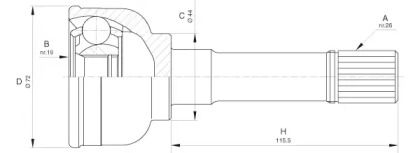 Шарнирный комплект (OPEN PARTS: CVJ5631.10)