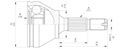 Шарнирный комплект (OPEN PARTS: CVJ5632.10)