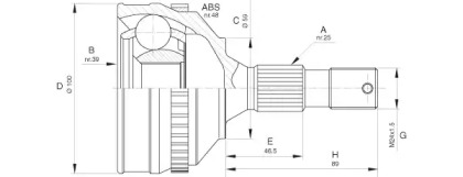 Шарнирный комплект (OPEN PARTS: CVJ5635.10)