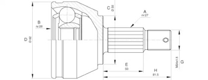 Шарнирный комплект (OPEN PARTS: CVJ5638.10)