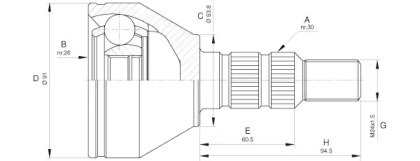 Шарнирный комплект (OPEN PARTS: CVJ5641.10)