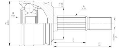 Шарнирный комплект (OPEN PARTS: CVJ5642.10)