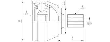 Шарнирный комплект (OPEN PARTS: CVJ5643.10)