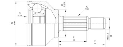 Шарнирный комплект (OPEN PARTS: CVJ5644.10)