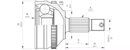 Шарнирный комплект (OPEN PARTS: CVJ5646.10)