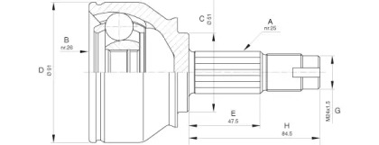 Шарнирный комплект (OPEN PARTS: CVJ5647.10)