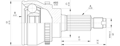 Шарнирный комплект (OPEN PARTS: CVJ5648.10)