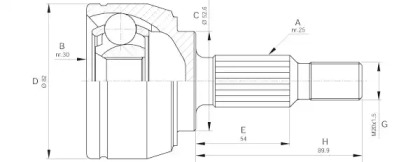 Шарнирный комплект (OPEN PARTS: CVJ5650.10)