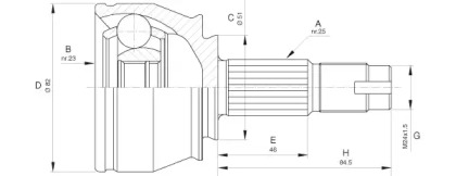 Шарнирный комплект (OPEN PARTS: CVJ5651.10)