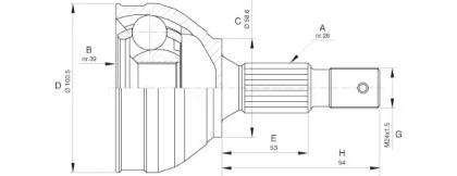 Шарнирный комплект (OPEN PARTS: CVJ5653.10)