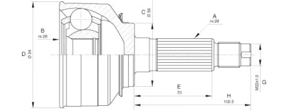 Шарнирный комплект (OPEN PARTS: CVJ5656.10)