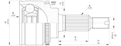 Шарнирный комплект (OPEN PARTS: CVJ5657.10)