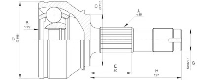 Шарнирный комплект (OPEN PARTS: CVJ5658.10)