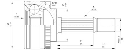 Шарнирный комплект (OPEN PARTS: CVJ5661.10)