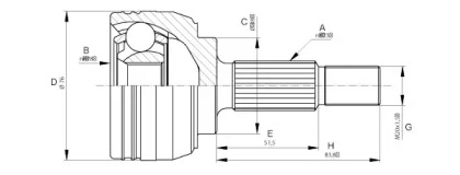 Шарнирный комплект (OPEN PARTS: CVJ5662.10)