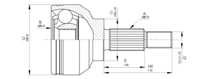 Шарнирный комплект (OPEN PARTS: CVJ5663.10)