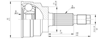 Шарнирный комплект (OPEN PARTS: CVJ5664.10)