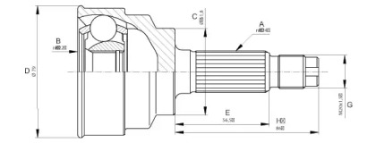 Шарнирный комплект (OPEN PARTS: CVJ5665.10)