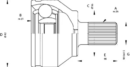 Шарнирный комплект (OPEN PARTS: CVJ5669.10)