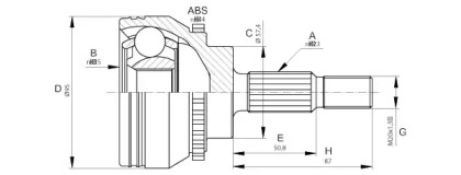 Шарнирный комплект (OPEN PARTS: CVJ5671.10)