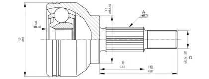 Шарнирный комплект (OPEN PARTS: CVJ5672.10)