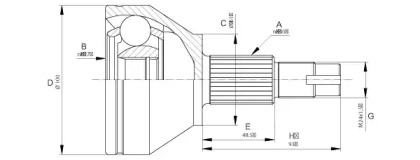 Шарнирный комплект (OPEN PARTS: CVJ5673.10)