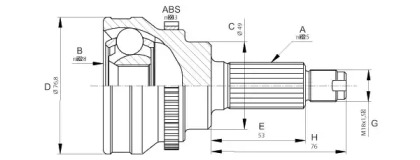 Шарнирный комплект (OPEN PARTS: CVJ5675.10)