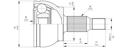 Шарнирный комплект (OPEN PARTS: CVJ5678.10)