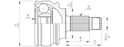 Шарнирный комплект (OPEN PARTS: CVJ5679.10)