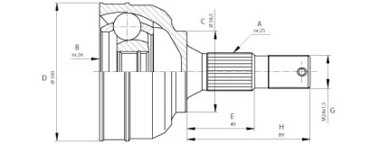 Шарнирный комплект (OPEN PARTS: CVJ5680.10)