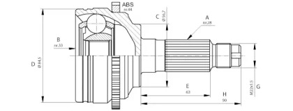 Шарнирный комплект (OPEN PARTS: CVJ5683.10)