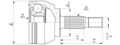 Шарнирный комплект (OPEN PARTS: CVJ5684.10)