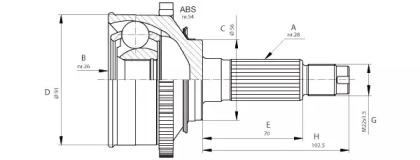 Шарнирный комплект (OPEN PARTS: CVJ5686.10)