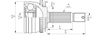 Шарнирный комплект (OPEN PARTS: CVJ5689.10)