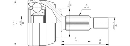 Шарнирный комплект (OPEN PARTS: CVJ5705.10)