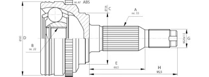 Шарнирный комплект (OPEN PARTS: CVJ5711.10)